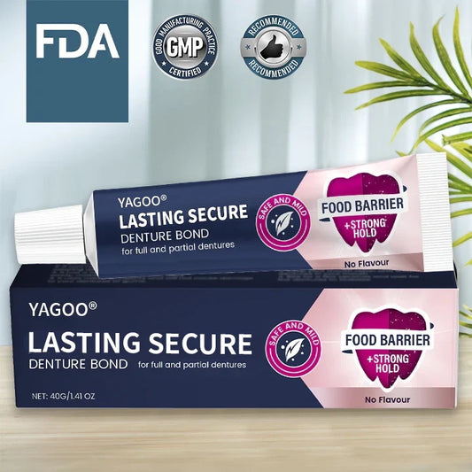 Yagoo® All-Day Secure Denture Adhesive – Extra Strong Hold Denture Glue
