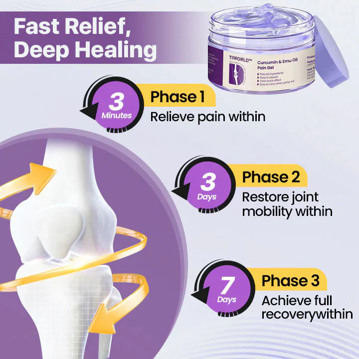 Tiworld™ Curcumin & Emu Oil Pain Gel – 🏥Backed by US Osteopathic Experts