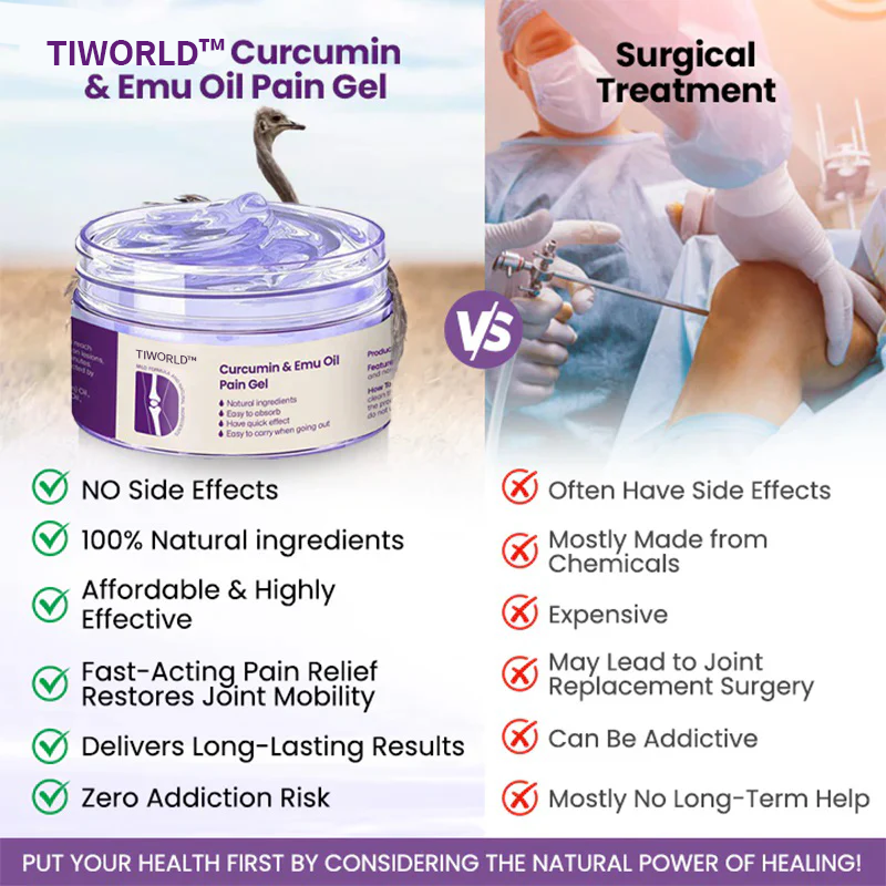 Tiworld™ Curcumin & Emu Oil Pain Gel – 🏥Backed by US Osteopathic Experts