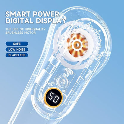 ❄️ Rechargeable Neck Fan — Strong Turbo Cooling Wind & 5-Speed Hands-Free Comfort